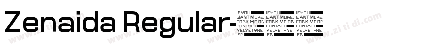 Zenaida Regular字体转换